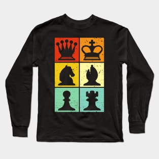 Vintage Chess Player Long Sleeve T-Shirt